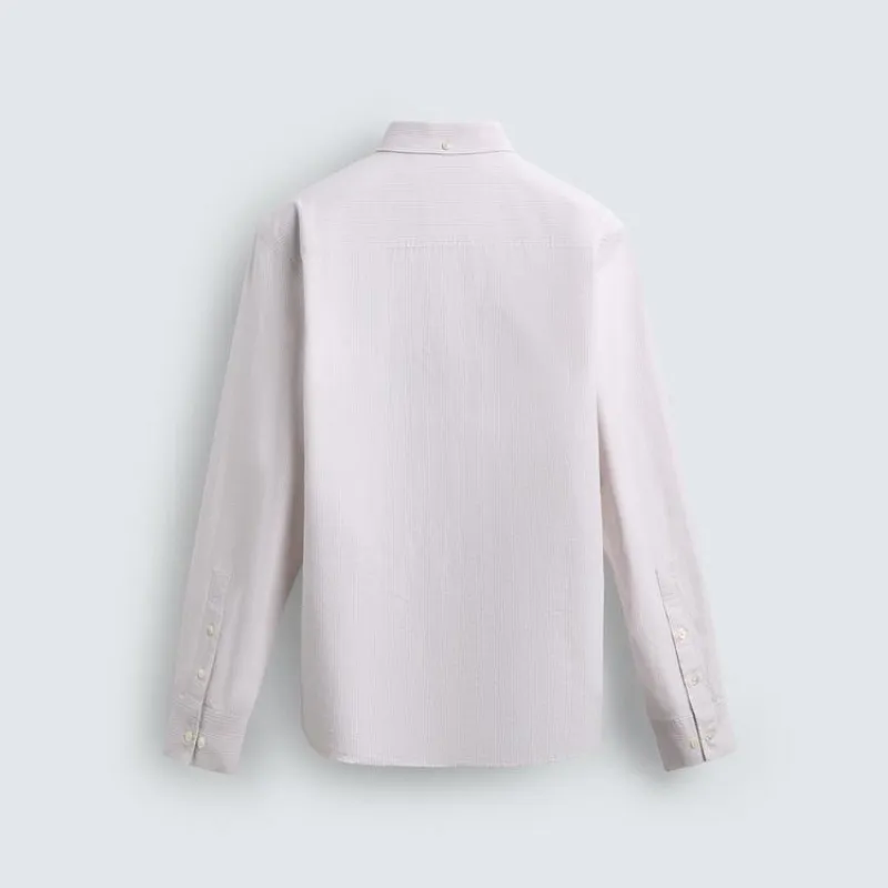 Camisa regular fit (Rosa rayas)