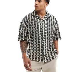 Camisa textura geométrica 