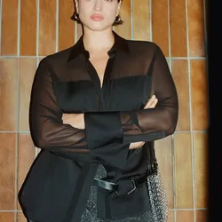 Camisa Transparencia Contraste