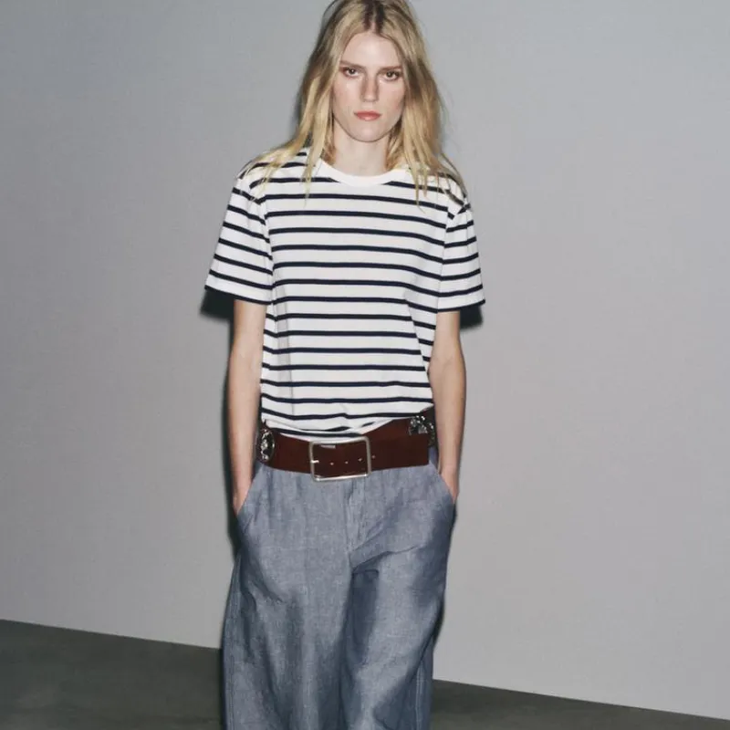 Camiseta algodón rayas 