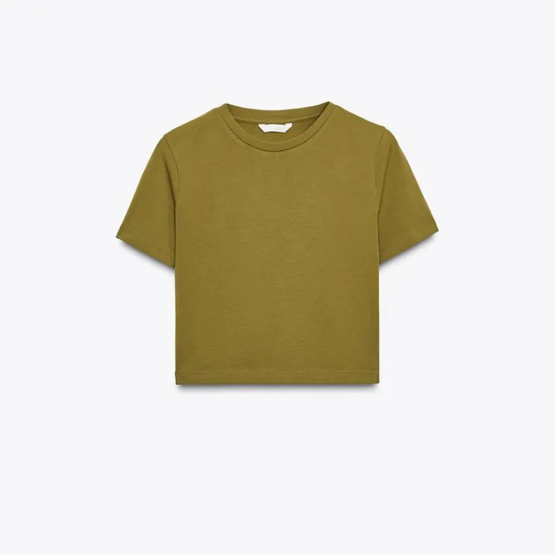 Camiseta elástica cropped