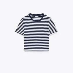 Camiseta elástica cropped
