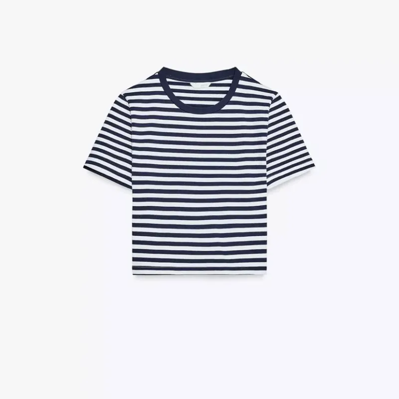 Camiseta elástica cropped