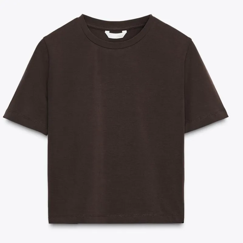 Camiseta Elástica Cropped