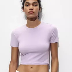 Camiseta Elástica Cropped