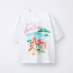 Camiseta estampada pueblo