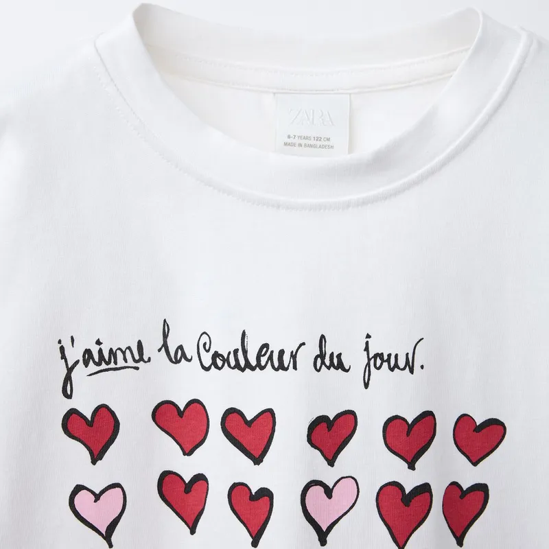 Camiseta Estampado Corazones