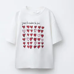Camiseta Estampado Corazones