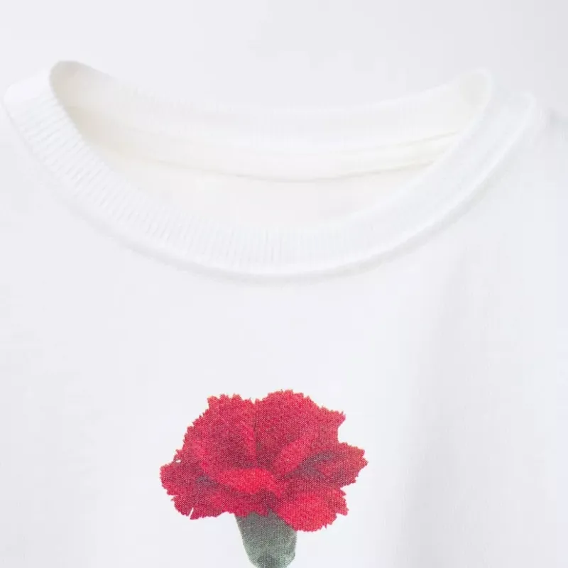 Camiseta estampado flor