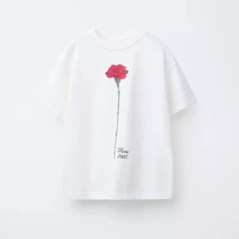 Camiseta estampado flor