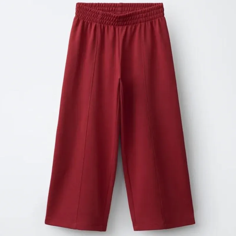 Pantalón Wide-Leg Interlock