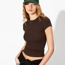 Camiseta manga corta cuello redondo 