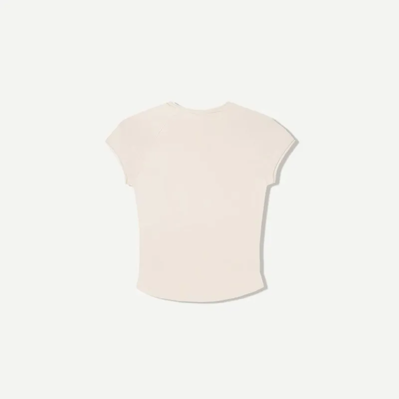 Camiseta manga corta fruncido lateral