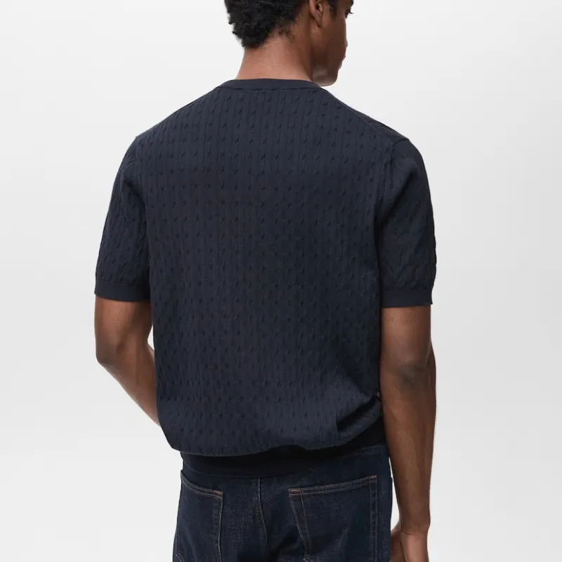 CAMISETA PUNTO FINO TRENZADO