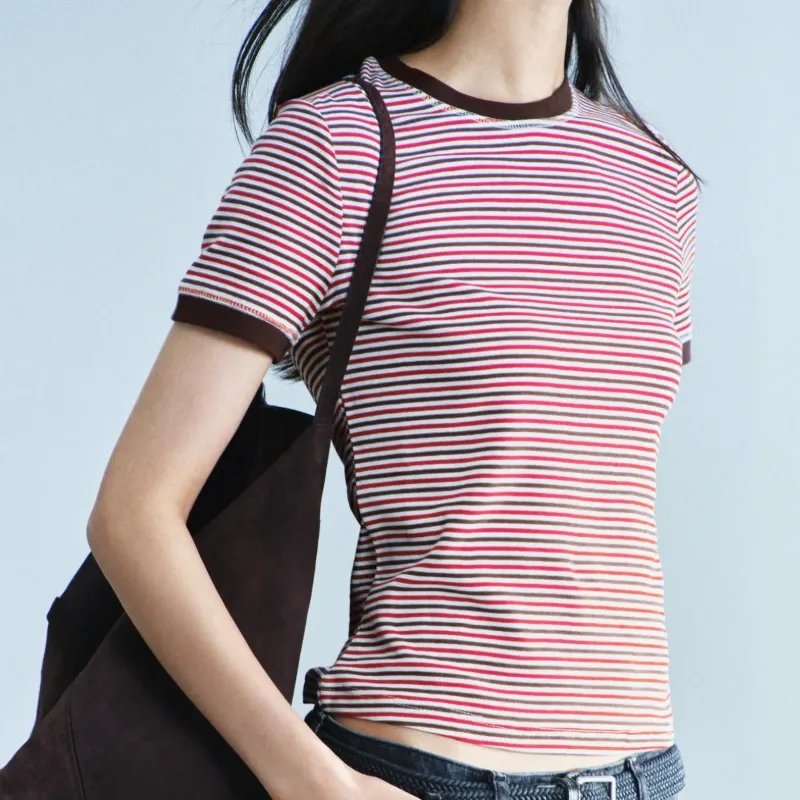 Camiseta Rayas Manga Corta