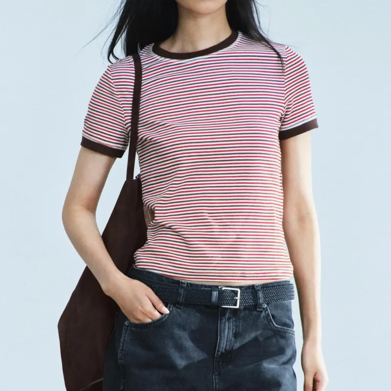 Camiseta Rayas Manga Corta