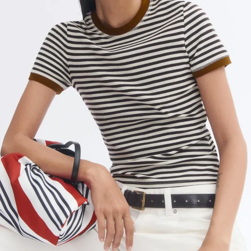 Camiseta Rayas Manga Corta