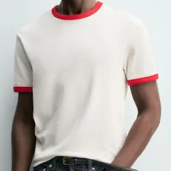 Camiseta Rib Contraste Básica