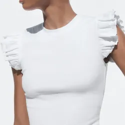 Camiseta Rib Volantes
