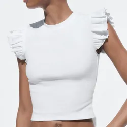 Camiseta Rib Volantes
