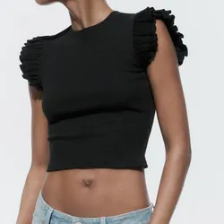 Camiseta Rib Volantes