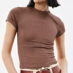 Camiseta Rústica Con Lino