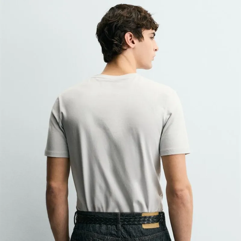 Camiseta slim fit (Gris perla)