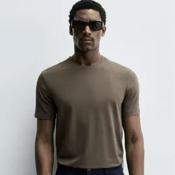 Camiseta slim fit (Visón oscuro)