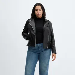 Cazadora biker efecto piel