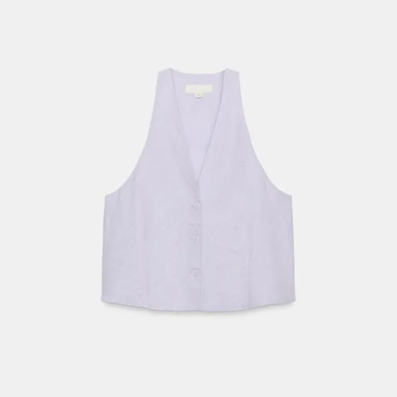 Chaleco Botones Lino
