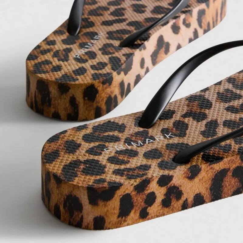 Chanclas Plataforma Animal Print