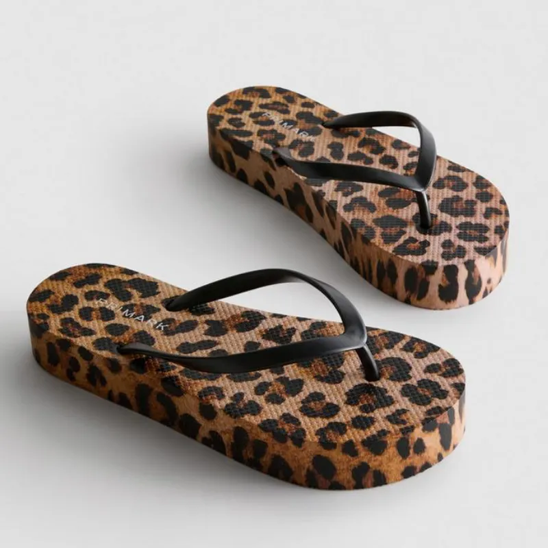 Chanclas Plataforma Animal Print
