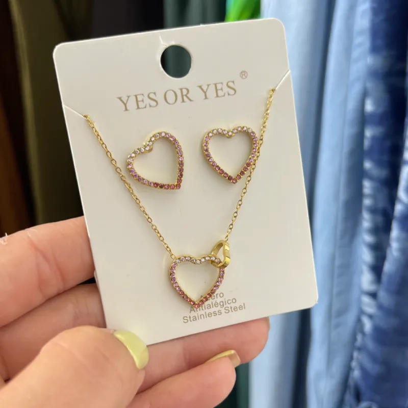 Conjunto Pendientes y Cadena
