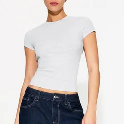 Camiseta Básica Ajustada Gris