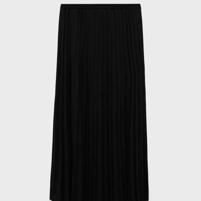 Falda larga plisada
