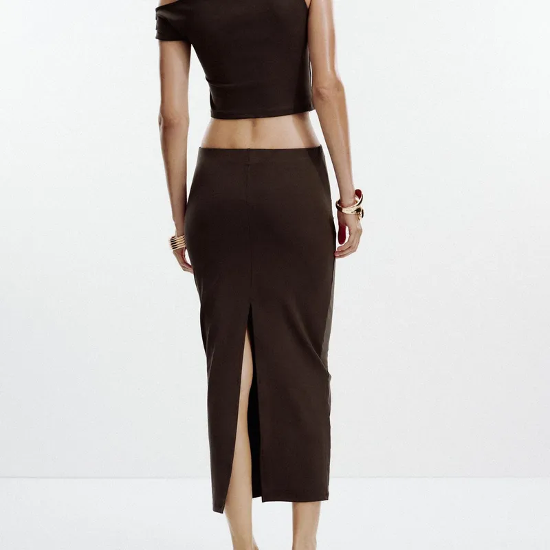 Falda Midi Textura