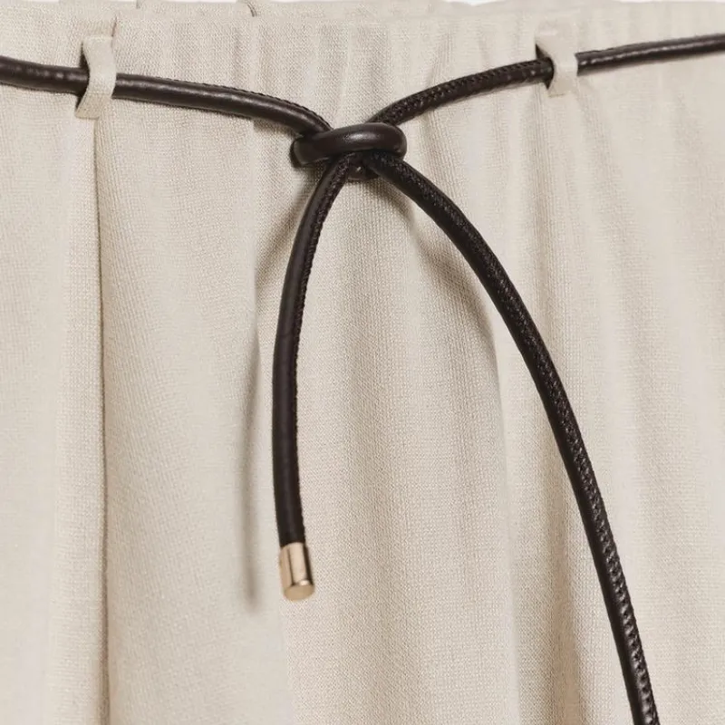 Falda punto cortado cinturón 