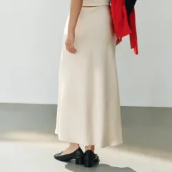 Falda Satinada Larga
