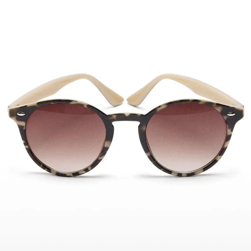 Gafas de Sol Montura Redonda Marrón 