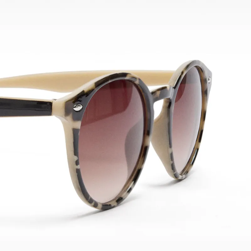 Gafas de Sol Montura Redonda Marrón 
