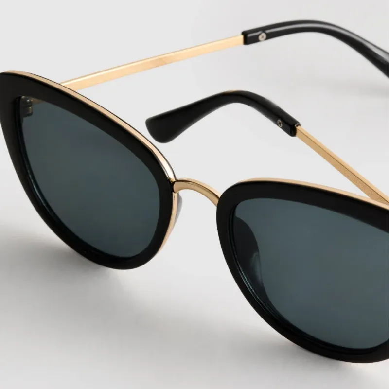 Gafas De Sol Negras Estilo Ojo De Gato