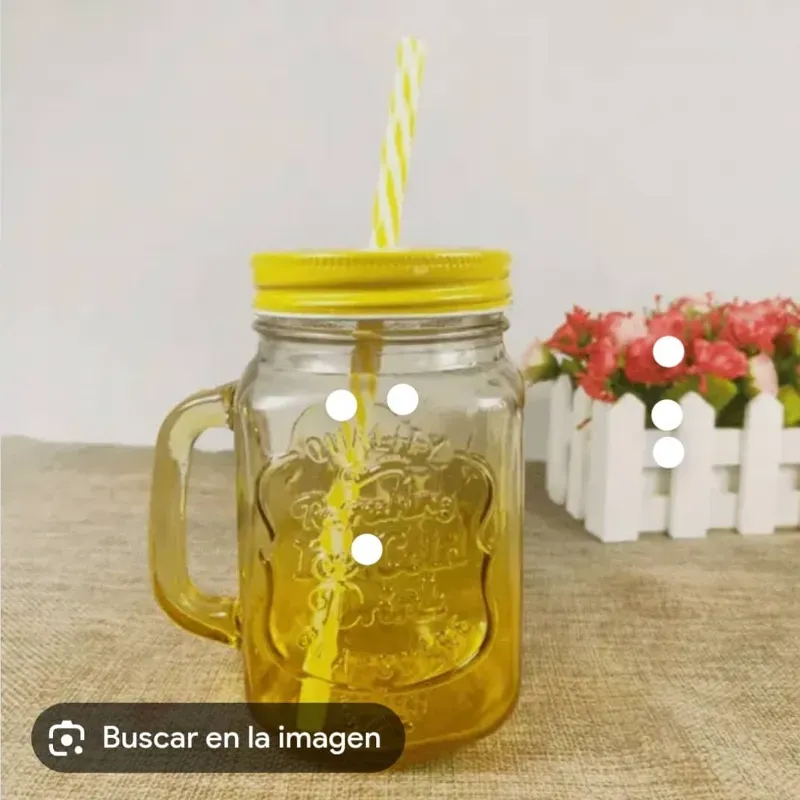 Jarra Cristal con Pajita