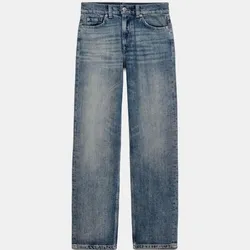 Jeans tiro alto recto