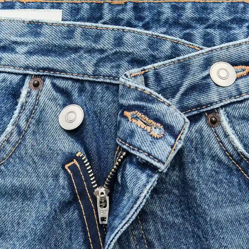 Jeans Wide Leg Cintura Cruzada