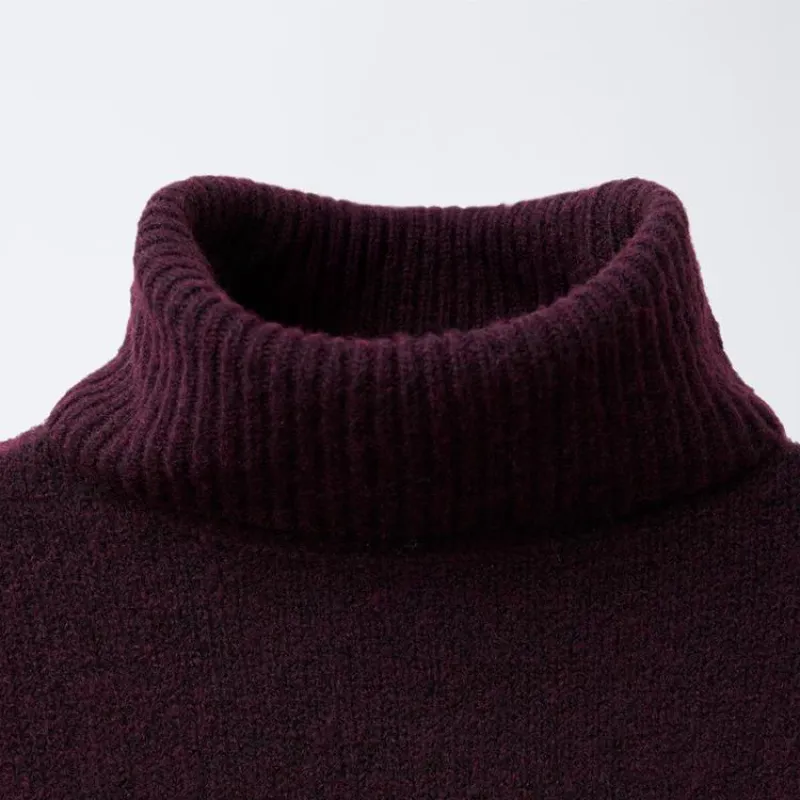 Jersey punto liso cuello vuelto