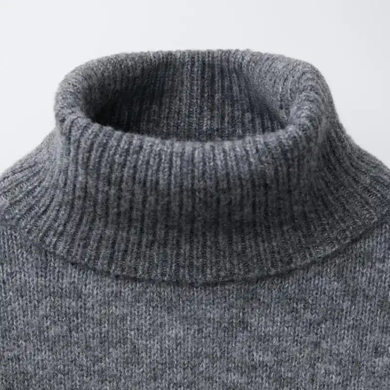 Jersey punto liso cuello vuelto