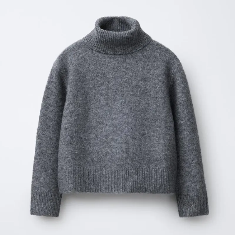 Jersey punto liso cuello vuelto