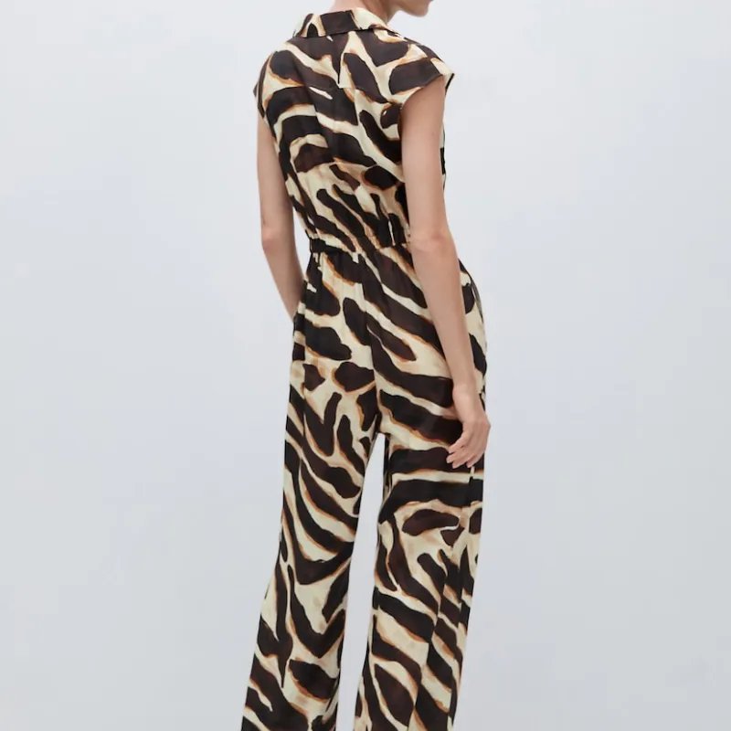 Mono pantalón bolsillos animal print