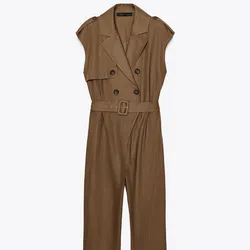 Mono Pantalón Lino Cinturón 