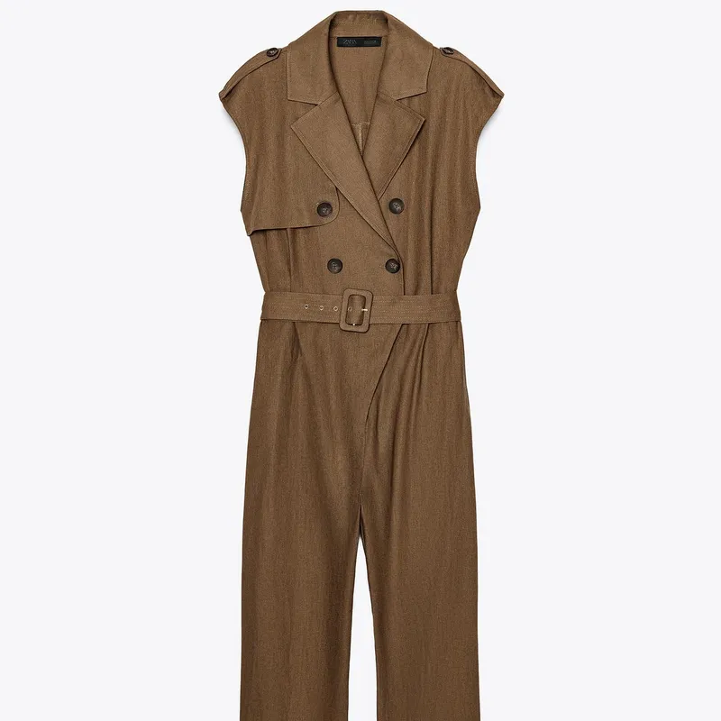 Mono Pantalón Lino Cinturón 